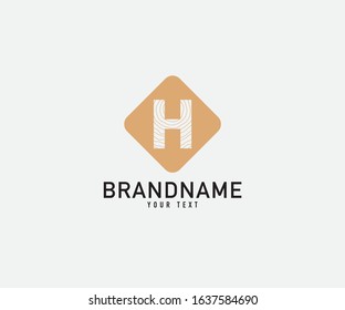 Letter H logo abstract. simple elegant design