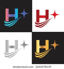 Letter H logo, H logo, AI logo set, modern and minimal design, tech-inspired, colorful icons and symbols, suitable for artificial intelligence, innovation, branding, startups, and digital identity.