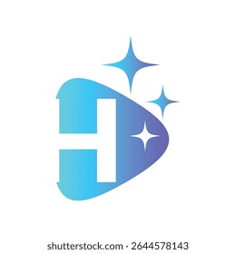 Letter H logo, H logo, AI logo set, modern and minimal design, tech-inspired, colorful icons and symbols, suitable for artificial intelligence, innovation, branding, startups, and digital identity.