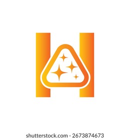 Logotipo de la letra H, logotipo de la letra H, sistema del logotipo de la IA, diseño moderno y mínimo, iconos y símbolos coloridos inspirados en la tecnología, convenientes para la inteligencia artificial, la innovación, la marca, las startups, y la identidad digital.