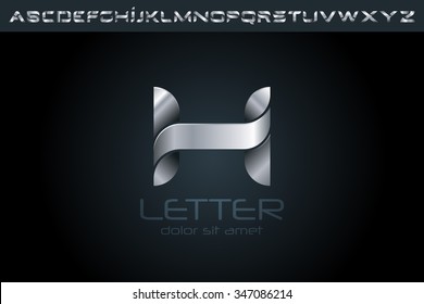 Letter H  Logo, alphabet logo design.