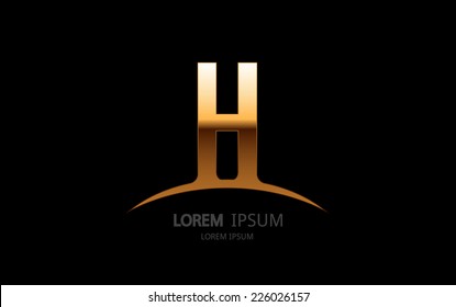 Letter H logo. Alphabet logotype vector design.