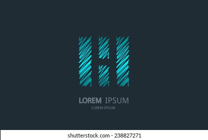 Letter H logo. Alphabet logotype vector design.