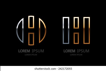 Letter H logo. Alphabet logotype vector design.