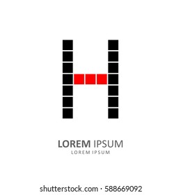 Letter H logo. Alphabet logotype vector design.