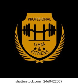 Letter h Logo With barbell template illustration