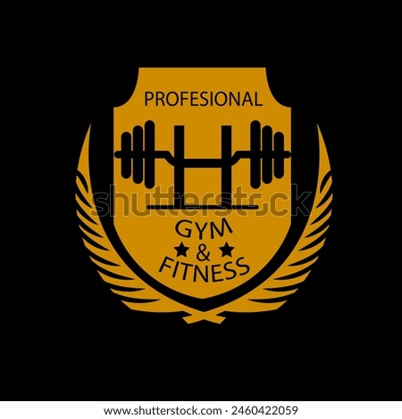 Letter h Logo With barbell template illustration