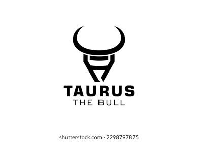 Letter H logo, Bull logo,head bull logo, monogram Logo Design Template