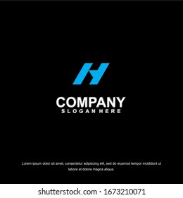 Letter H logo for business. Business corporate letter H logo design template. Simple and clean flat design of letter H logo vector template. 