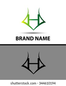 Letter H logo. Business logo vector illustration
