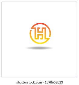 The letter H. Logo Can be used for application icons. with flame gradients.