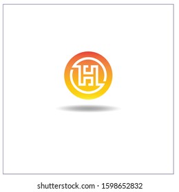The letter H. Logo Can be used for application icons. with flame gradients.