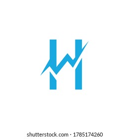 the letter h logo, can be used as the initials of a company or individual name.