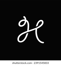 Letter H logo, can be used for logos, symbols, walls, paper, etc
