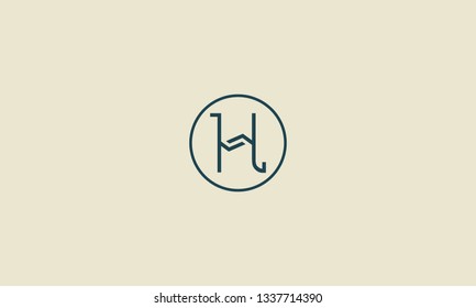 LETTER H LOGO WITH CIRCLE FRAME FOR LOGO DESIGN OR ILLUSTRATION USE