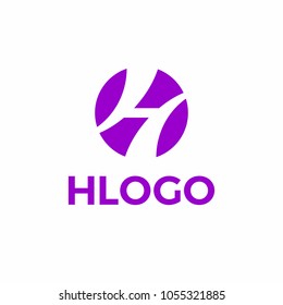 Letter H Logo Circle Shape Symbol Stock Vektor 