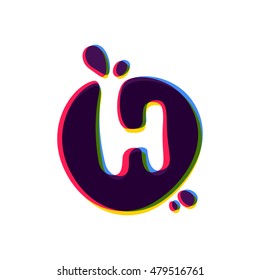 Letter H logo with color shift. Font style, vector design template elements for your application or corporate identity.