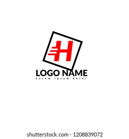 letter H logo concept