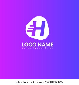 letter H logo concept