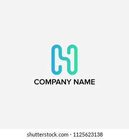 Letter H logo design