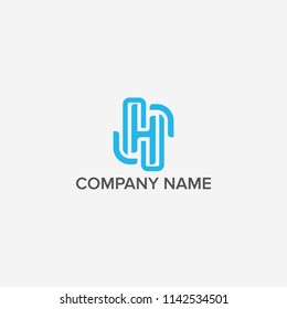 Letter H logo design