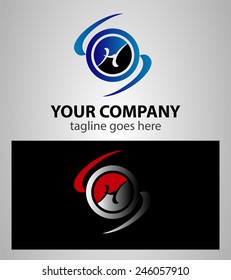 Letter H logo design 