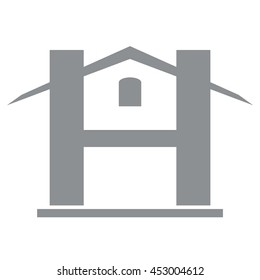 letter h logo design 