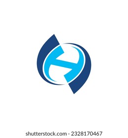 Letter H Logo Design Abstract Icon Vector Template