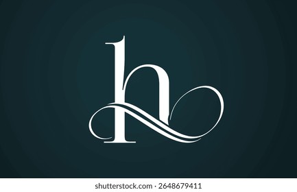 Letter h logo design with a blue background. Modern trendy initial luxury h letter logo design. Royal premium letter h logo design vector template.