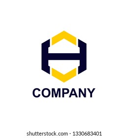 letter h logo design concept