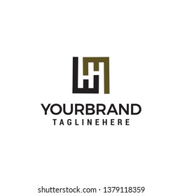 Letter H logo design concept template vector