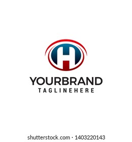 letter h logo design concept template vector