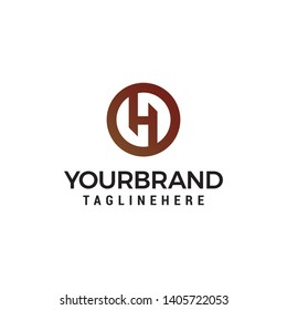 letter H logo design concept template vector