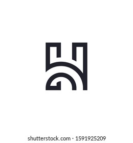 Letter H logo design concept.