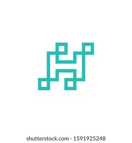 Letter H logo design concept.