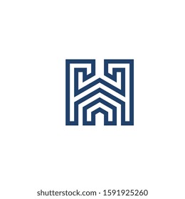 Letter H logo design concept.