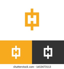 Letra H diseño de logotipo con estilo moderno y elegante. Vector para empresas. Eps 10 de moda