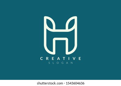 Letter H logo design Elegant and fashionable. Minimalist and modern vector illustration design suitable for business and brands