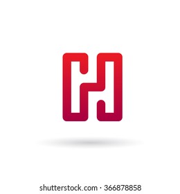 Letter H logo, design element, icon