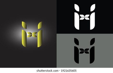 Letter H logo design gradient creative minimal monogram symbol. Universal elegant vector sign design. Premium business logotype. Graphic alphabet symbol for corporate business identity