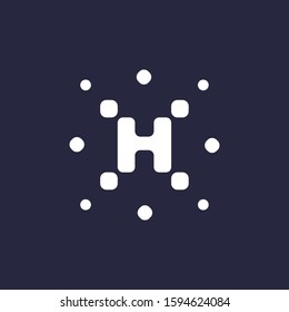 letter h logo design, icon design template elements