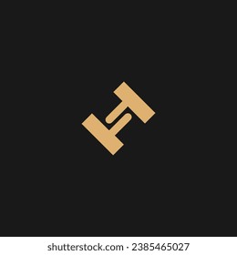 Letter H logo design icon set black background,
