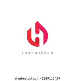 Letter H logo design idea with simple and creative concept