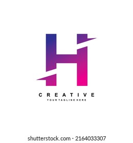 Letter H logo design in a luxurious and elegant style. suitable for business logo, company logo, product label, technology. vector letter H