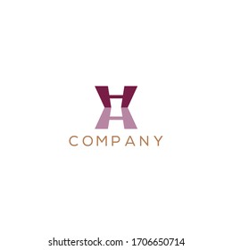 Letter H Logo design, Minimalist colorful gradient logo for any kinds of company 