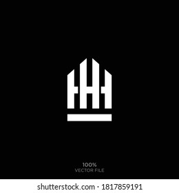 Letter H logo design, Minimalist, Modern and Unique. 100% Vector File