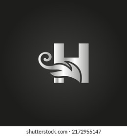 Letter H Logo Design Silver H Stock Vector (Royalty Free) 2172955147 ...