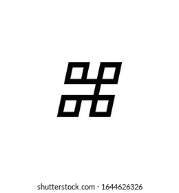 Diseño de logotipo de letra H simple vector único