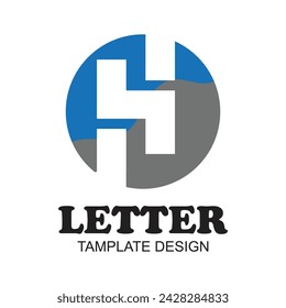 Letra h diseño del logotipo concepto simple Vector Premium