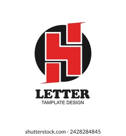Letra h diseño del logotipo concepto simple Vector Premium